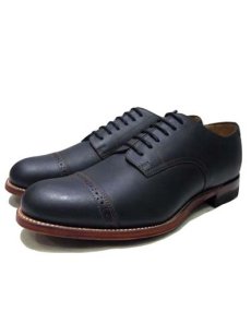 画像1: STACY ADAMS "MADISON LOW" Leather Shoes　matte BLACK - Brown Stitch -　size 7 1/2, 8 (1)
