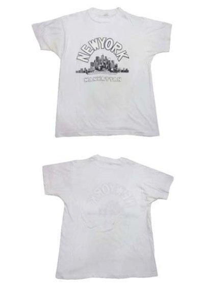 画像1: 1980's Screen Stars "NEW YORK " Print T-Shirts　WHITE　size L (表記 XL)