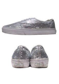 画像2: 1990's~ Vans "Authentic" Spangles Sneaker　color : Silver　size : 8 (2)