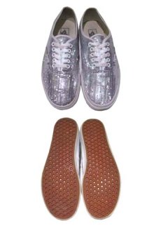 画像3: 1990's~ Vans "Authentic" Spangles Sneaker　color : Silver　size : 8 (3)