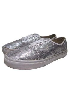 画像1: 1990's~ Vans "Authentic" Spangles Sneaker　color : Silver　size : 8 (1)