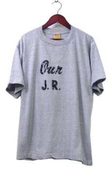 画像1: 1980's T-Plus "Our J.R." Crew Neck Print T-Shirts　GREY　size L (表記 XL) (1)