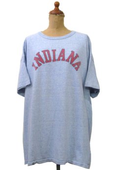 画像1: 1980's Champion 88/12 "INDIANA" Print T-Shirts　Heather BLUE　size XL~ (表記 XXL) (1)