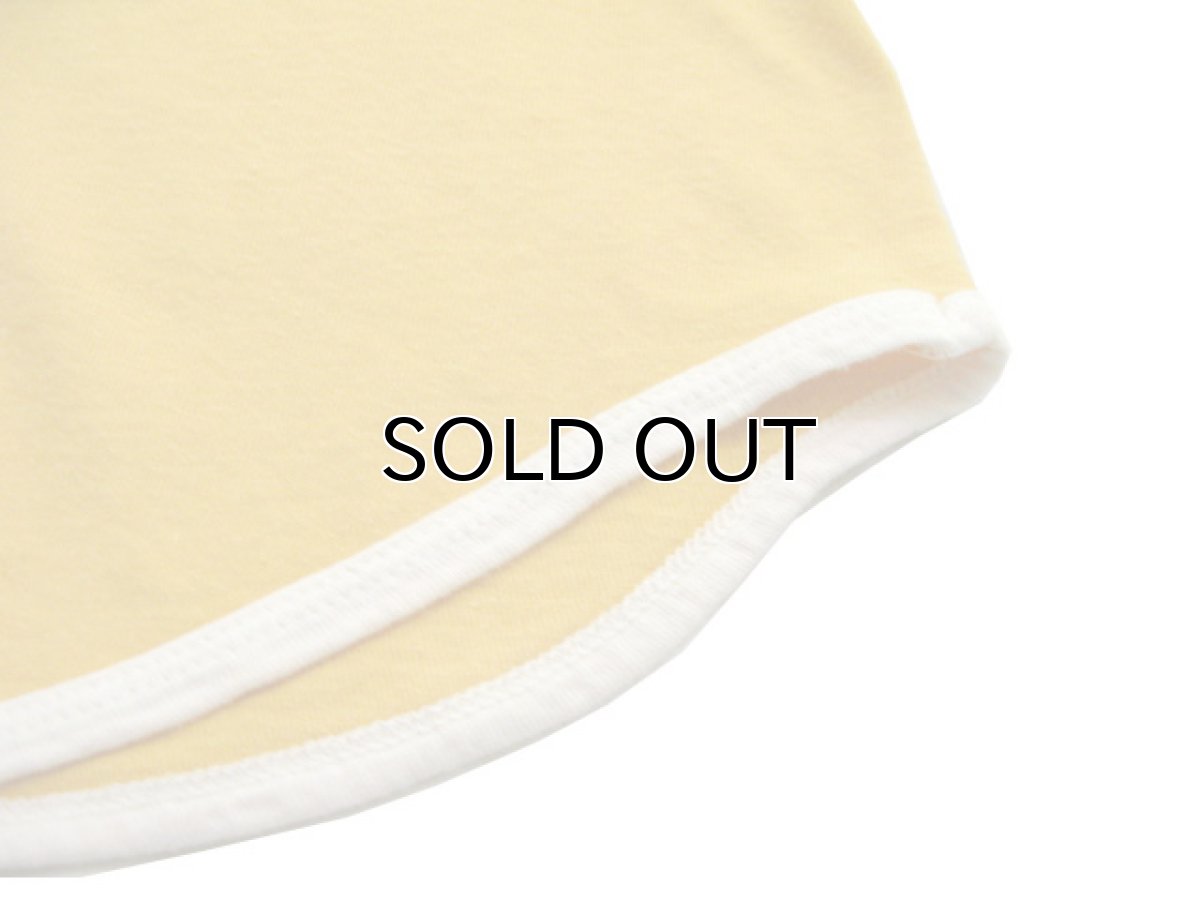 画像5: 1970's OLD Round Cut Trim T-Shirts YELLOW / WHITE size L-XL (表記 XL 46-48) (5)