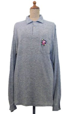 画像1: 1970's "TORINA" L/S Mods Shirts Polo Style　Heather Grey　size M-L (表記 L) (1)