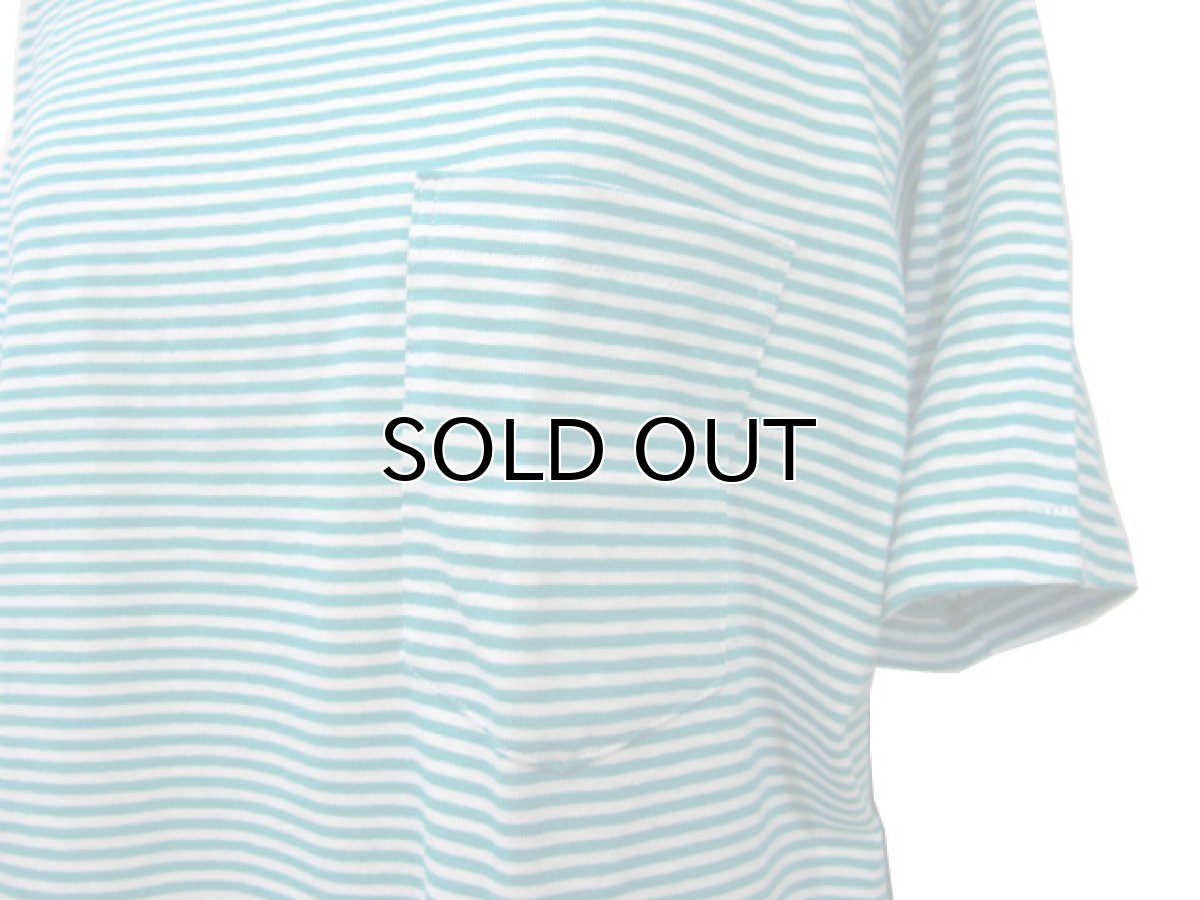 画像4: 1990's~ "TOWNCRAFT" Border Pocket T-Shirts DEADSTOCK GREEN / WHITE size M-L (表記 M) (4)