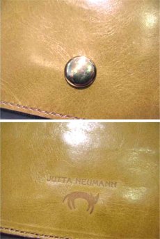 画像5: "JUTTA NEUMANN" Leather Wallet "the Waiter's Wallet"  color : Mustard / Pink 長財布 (5)