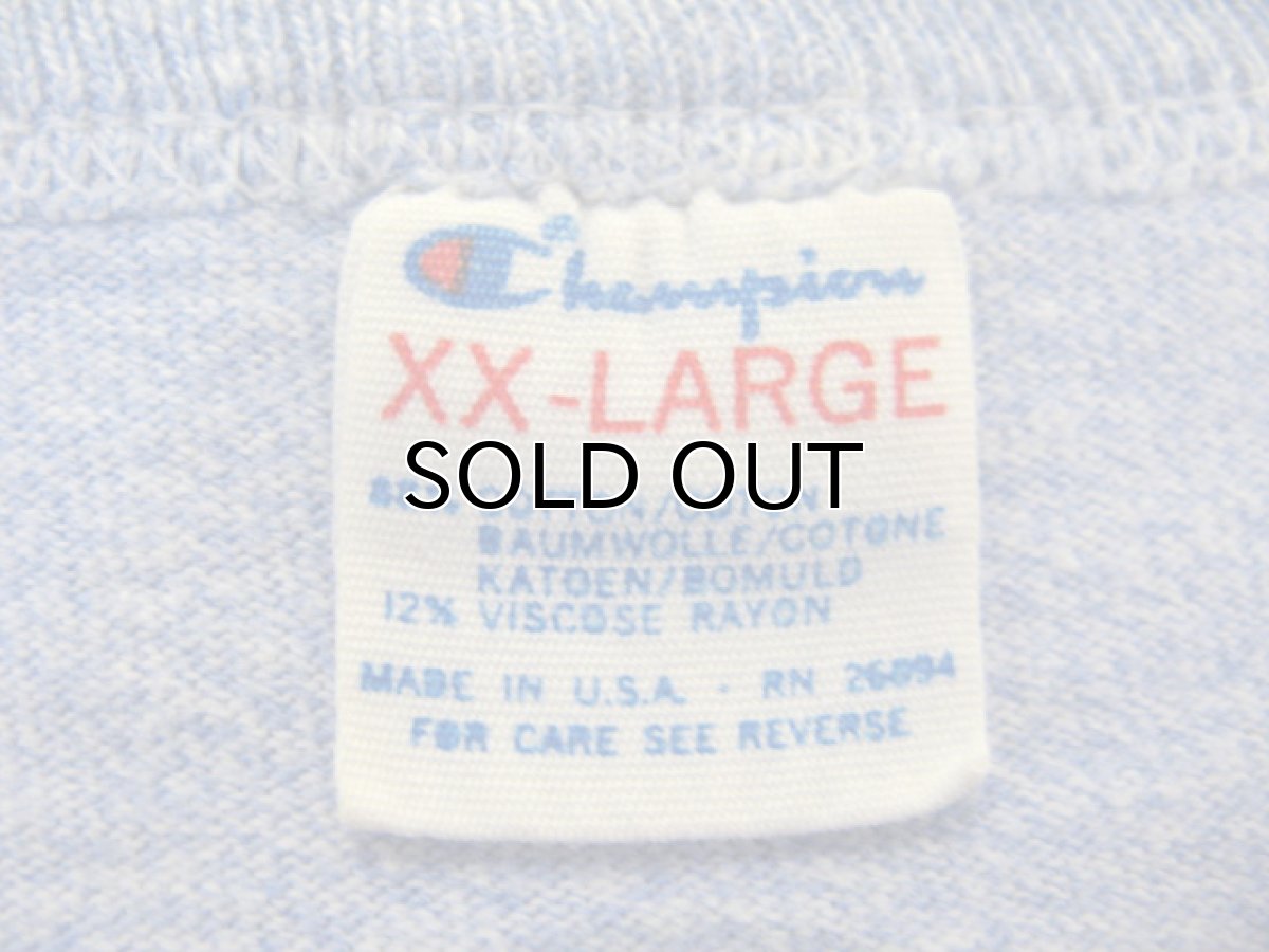 画像4: 1980's Champion 88/12 "INDIANA" Print T-Shirts Heather BLUE size XL~ (表記 XXL) (4)