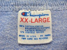 画像4: 1980's Champion 88/12 "INDIANA" Print T-Shirts　Heather BLUE　size XL~ (表記 XXL) (4)