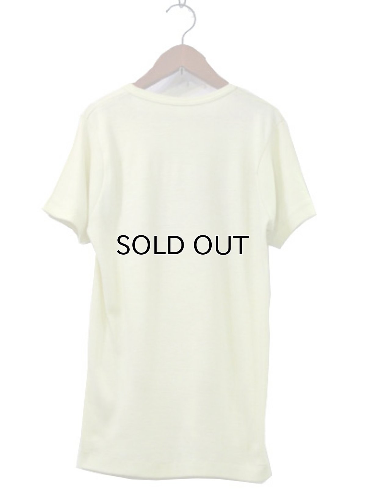 画像2: 1970's~ "LAS VEGAS" Print Rib T-Shirts Pale Yellow size S (表記 不明) (2)