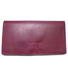 画像2: "JUTTA NEUMANN" Leather Wallet "the Waiter's Wallet"  color : Burgundy / Emerald 長財布 (2)