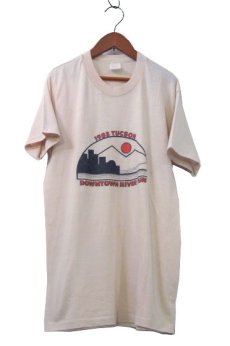 画像1: 1980's "Sport-T by Stedman" Crew Neck Print T-Shirts　BEIGE　size S (表記 M) (1)