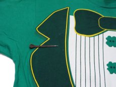 画像4: 1990's "Startee" Tuxedo Print T-Shirts　GREEN　size S (表記 S) (4)
