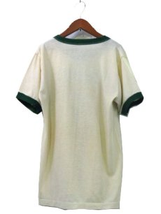 画像2: 1980's "Brendan BEHAN" Ringer T-Shirts　NATURAL / GREEN　size S (表記 不明) (2)