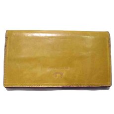 画像2: "JUTTA NEUMANN" Leather Wallet "the Waiter's Wallet"  color : Mustard / Pink 長財布 (2)