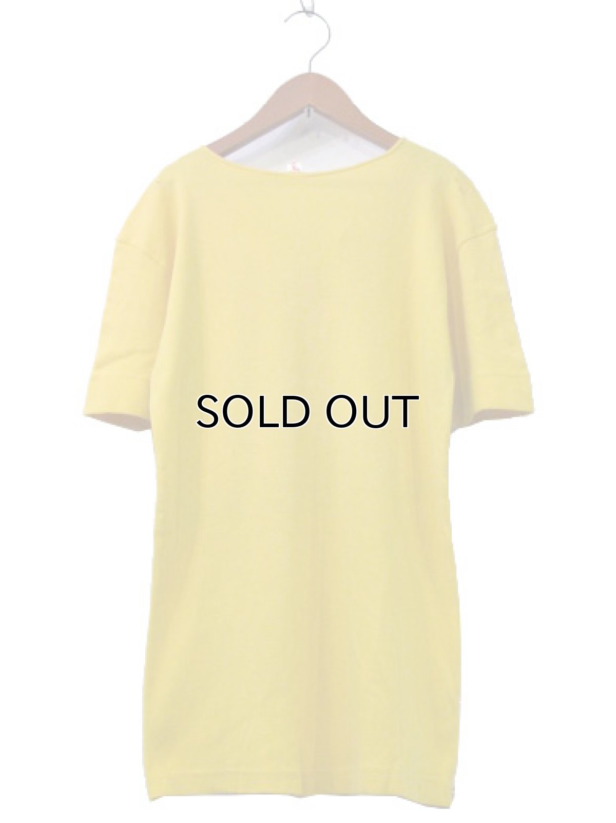 画像2: 1980's "ANCORA" Henley Neck Print T-Shirts YELLOW size S (表記 1) (2)