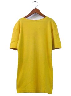 画像2: 1980's "ANCORA" Henley Neck Print T-Shirts　YELLOW　size S (表記 1) (2)