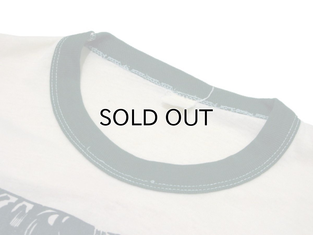 画像3: 1980's "Brendan BEHAN" Ringer T-Shirts NATURAL / GREEN size S (表記 不明) (3)