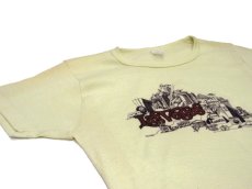 画像4: 1970's~ "LAS VEGAS" Print Rib T-Shirts　Pale Yellow　size S (表記 不明) (4)