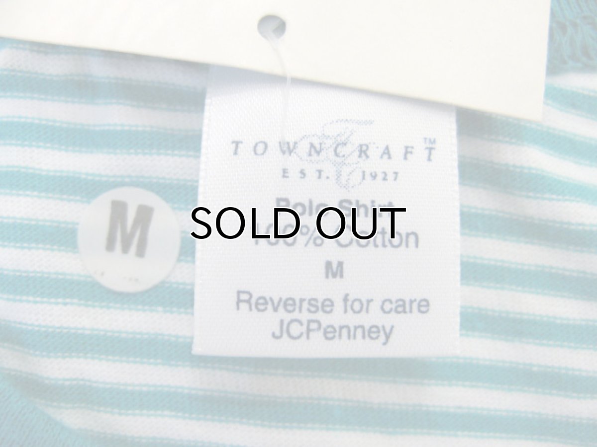 画像5: 1990's~ "TOWNCRAFT" Border Pocket T-Shirts DEADSTOCK GREEN / WHITE size M-L (表記 M) (5)