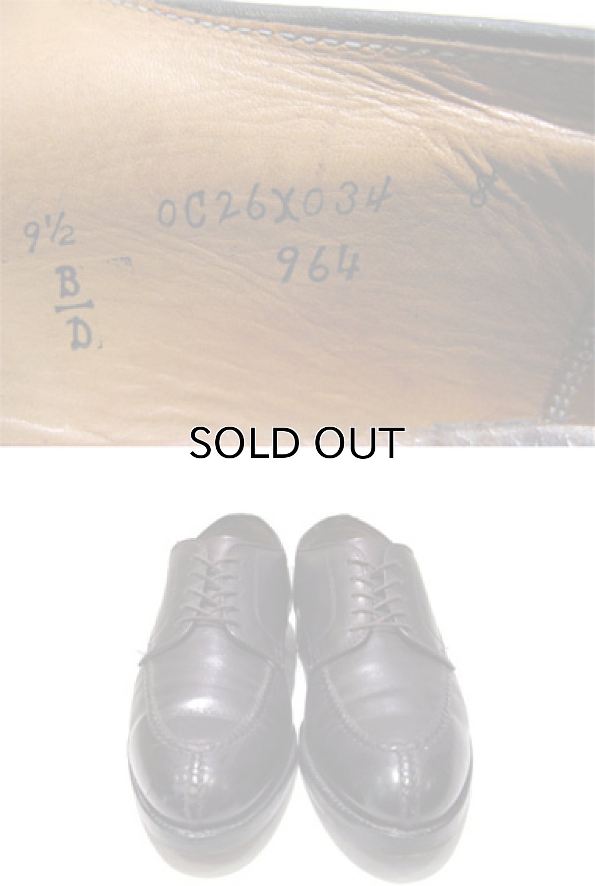 画像5: ALDEN "Norwegian Front Blucher" Leather Shoes Dark BURGUNDY size 9.5 D (27.5 cm) (5)