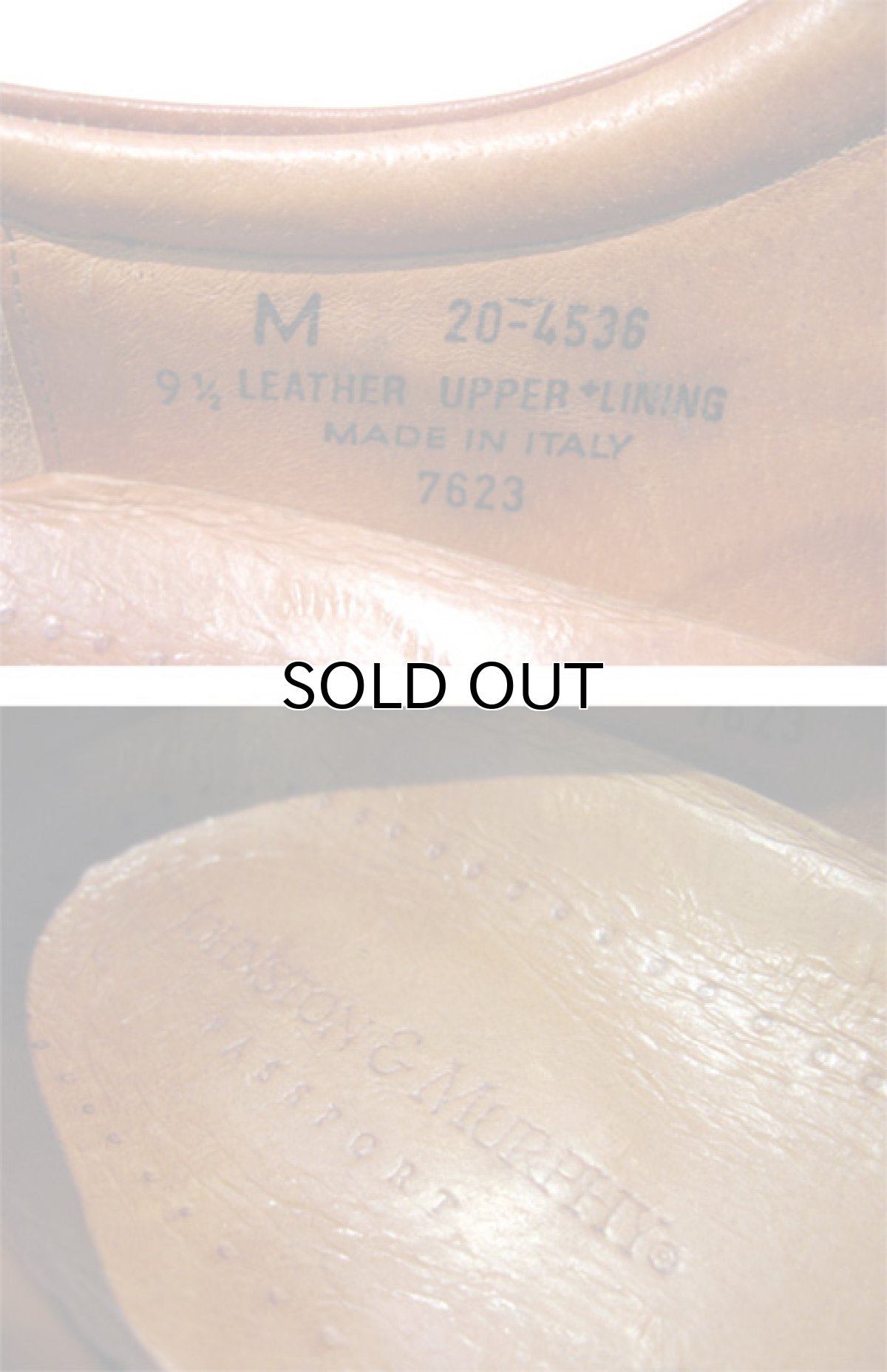 画像4: JOHNSTON & MURPHY "Passport" Leather Shoes made in Italy BROWN size 9.5 (27.5 cm) (4)