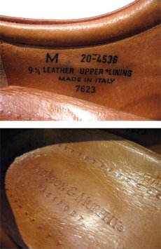 画像4: JOHNSTON & MURPHY "Passport" Leather Shoes　made in Italy　BROWN　size 9.5 (27.5 cm) (4)