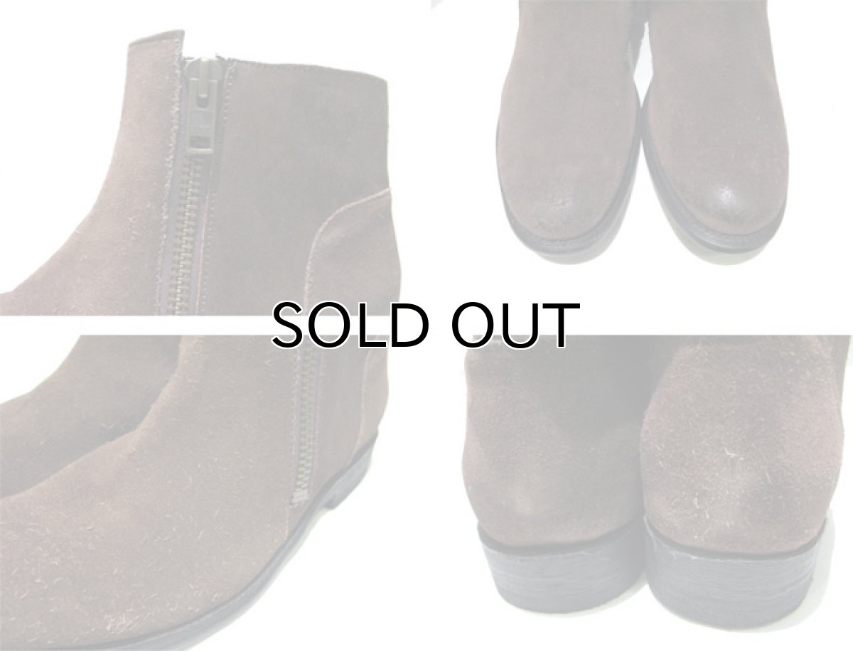 画像4: NEW "J.D. FISK" Side Zip Ankle Suede Boots　BROWN　size 9 1/2 ( 27.5cm ) (4)