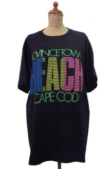 画像1: 1990's "Fruit of the Room" Neon Color Print T-Shirts　BLACK　size L (表記 L) (1)