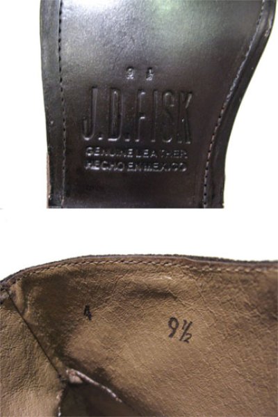 画像1: NEW "J.D. FISK" Side Zip Ankle Suede Boots　BROWN　size 9 1/2 ( 27.5cm )