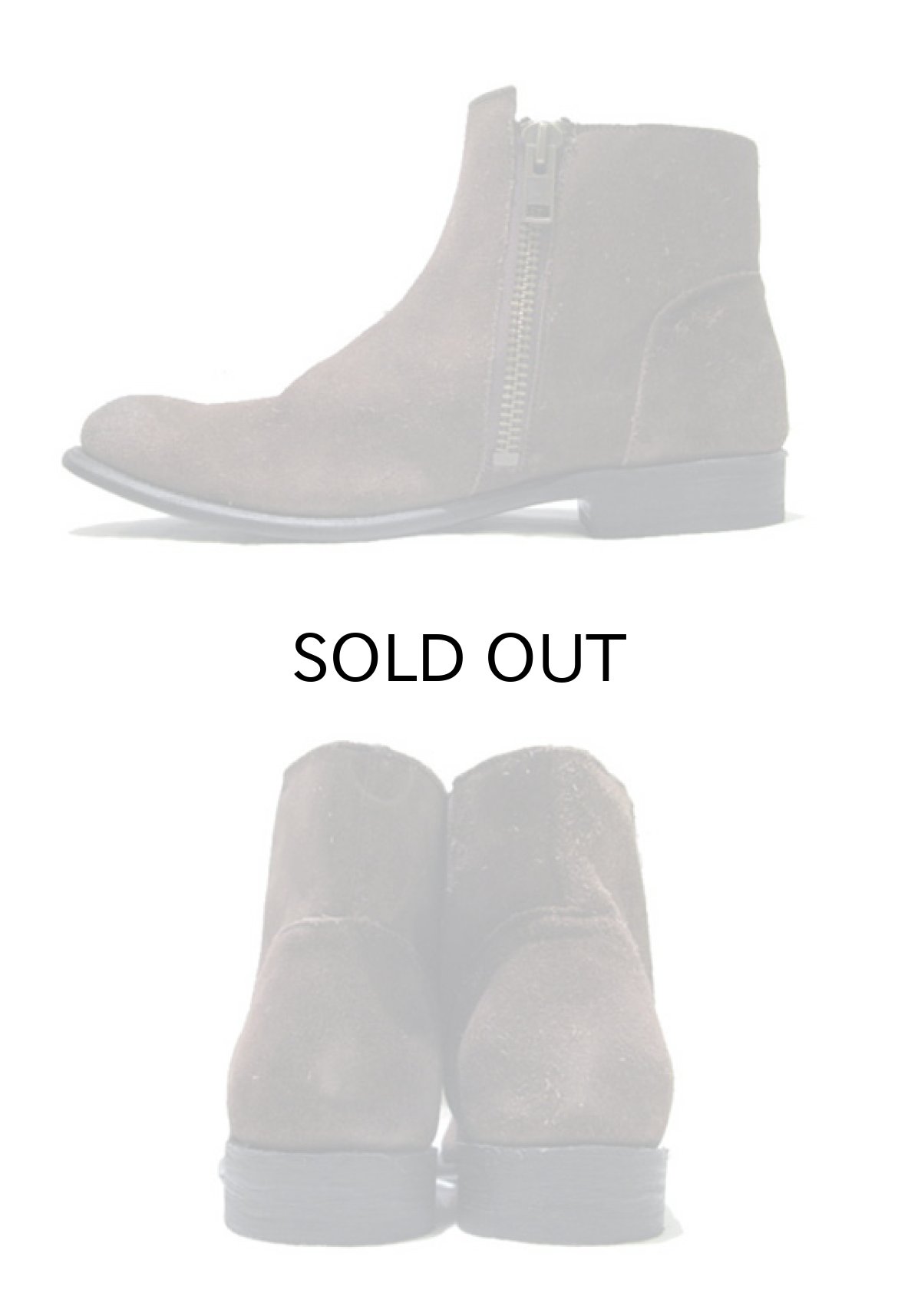 画像2: NEW "J.D. FISK" Side Zip Ankle Suede Boots　BROWN　size 9 1/2 ( 27.5cm ) (2)