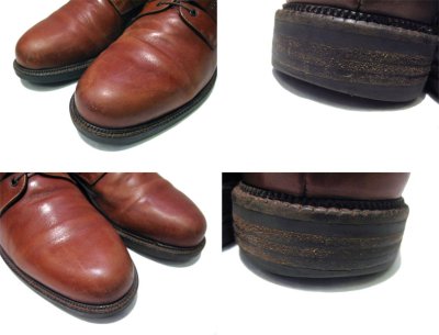画像1: JOHNSTON & MURPHY "Passport" Leather Shoes　made in Italy　BROWN　size 9.5 (27.5 cm)
