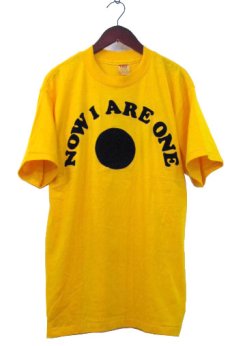 画像1: 1980's T-Plus "NOW I ARE ONE" Print T-Shirts　YELLOW　size L (表記 XL) (1)