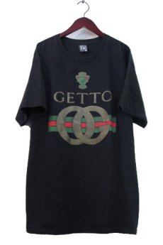 画像1: Rock Smith "GETTO" Parody T-Shirts　BLACK  size L (表記 L) (1)