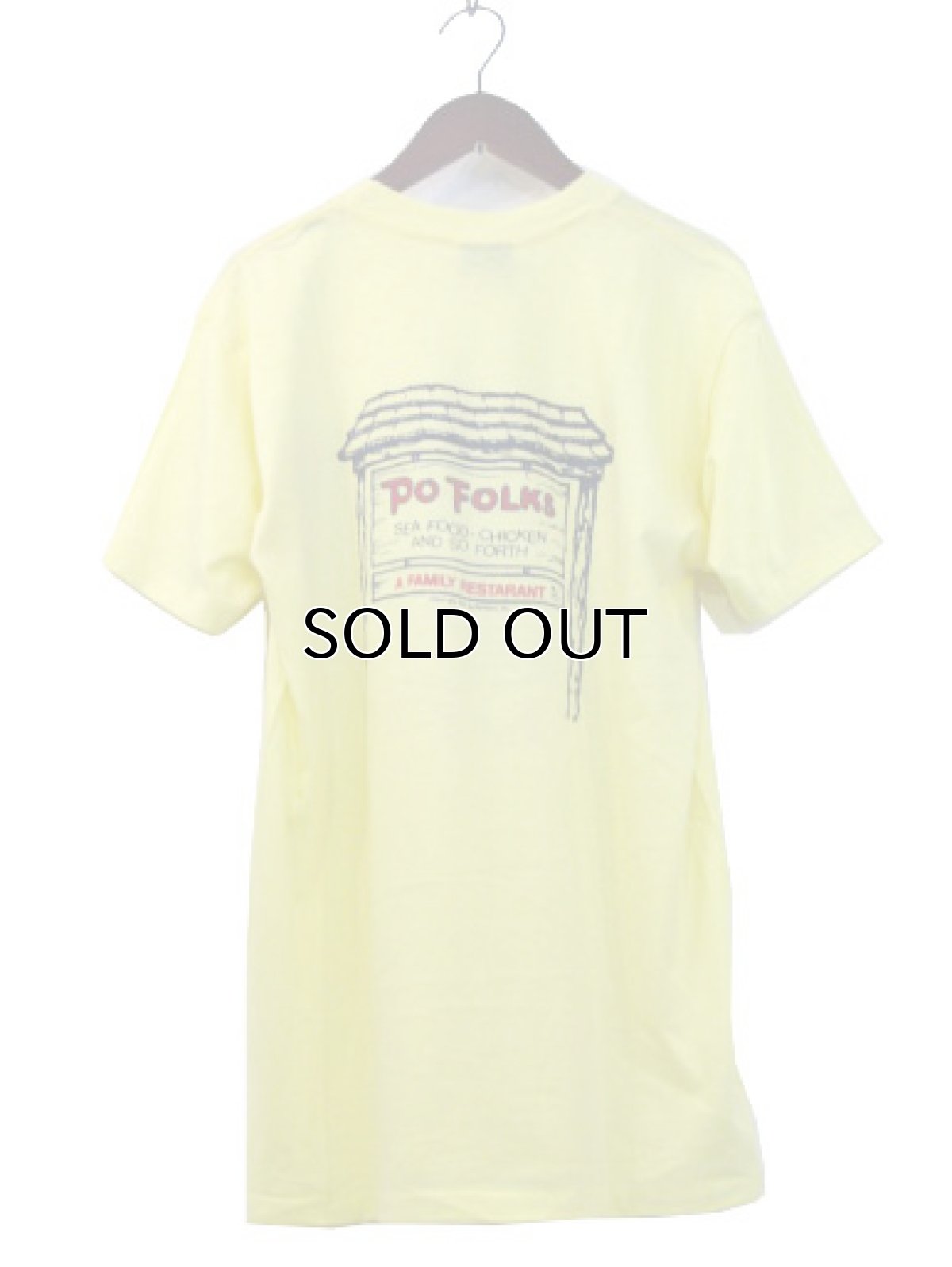 画像2: 1970's Sneakers "I'm PO" Print T-Shirts YELLOW size L (表記 L) (2)