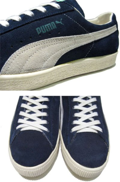 画像1: 1980's PUMA "CLYDE" Suede Sneaker　DEADSTOCK　NAVY　size 9 1/2 (27.5 cm)