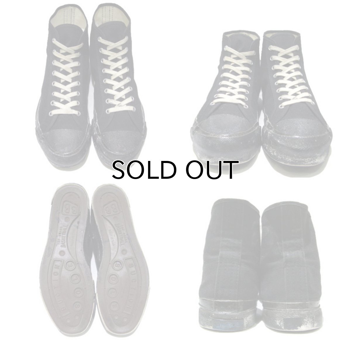 画像2: 1960-70's "SCATS " Canvas Basketball Shoes　BLACK　size 9 1/2 (27.5 cm) (2)