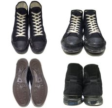 画像2: 1960-70's "SCATS " Canvas Basketball Shoes　BLACK　size 9 1/2 (27.5 cm) (2)