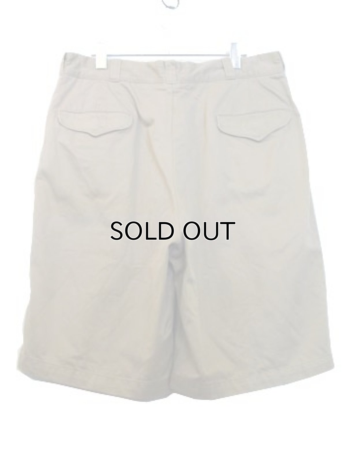 画像2: 1950's US Military Cotton Khaki Chino Shorts Khaki size 36 inch (表記 36 Long) (2)