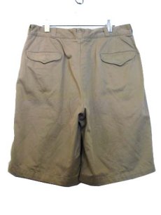 画像2: 1950's US Military Cotton Khaki Chino Shorts　Khaki　size 36 inch (表記 36 Long) (2)