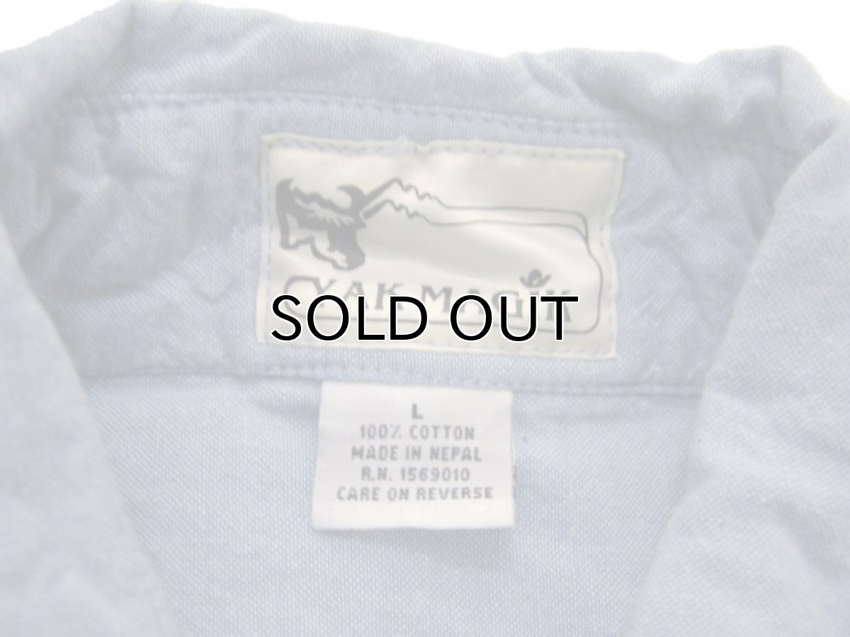 画像5: "Yak Magik" L/S Design Shirts Sax Blue size M-L (表記 L) (5)