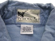 画像5: "Yak Magik" L/S Design Shirts　Sax Blue　size M-L (表記 L) (5)