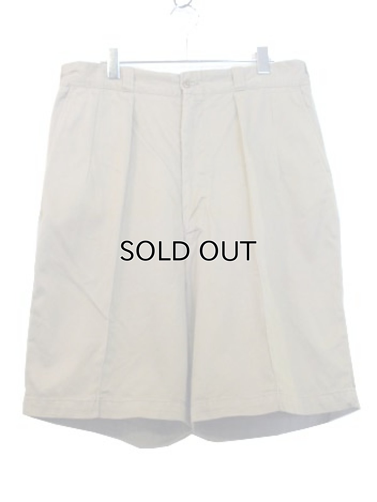 画像1: 1950's US Military Cotton Khaki Chino Shorts　Khaki　size 36 inch (表記 36 Long) (1)