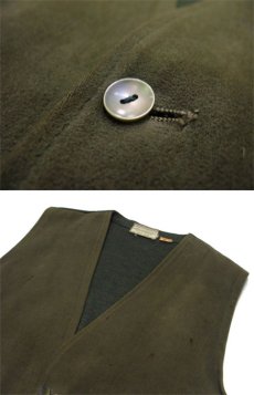 画像3: 1930's "Bloomingdales" Cotton / Wool Vest　Olive Green　size M (表記 M) (3)