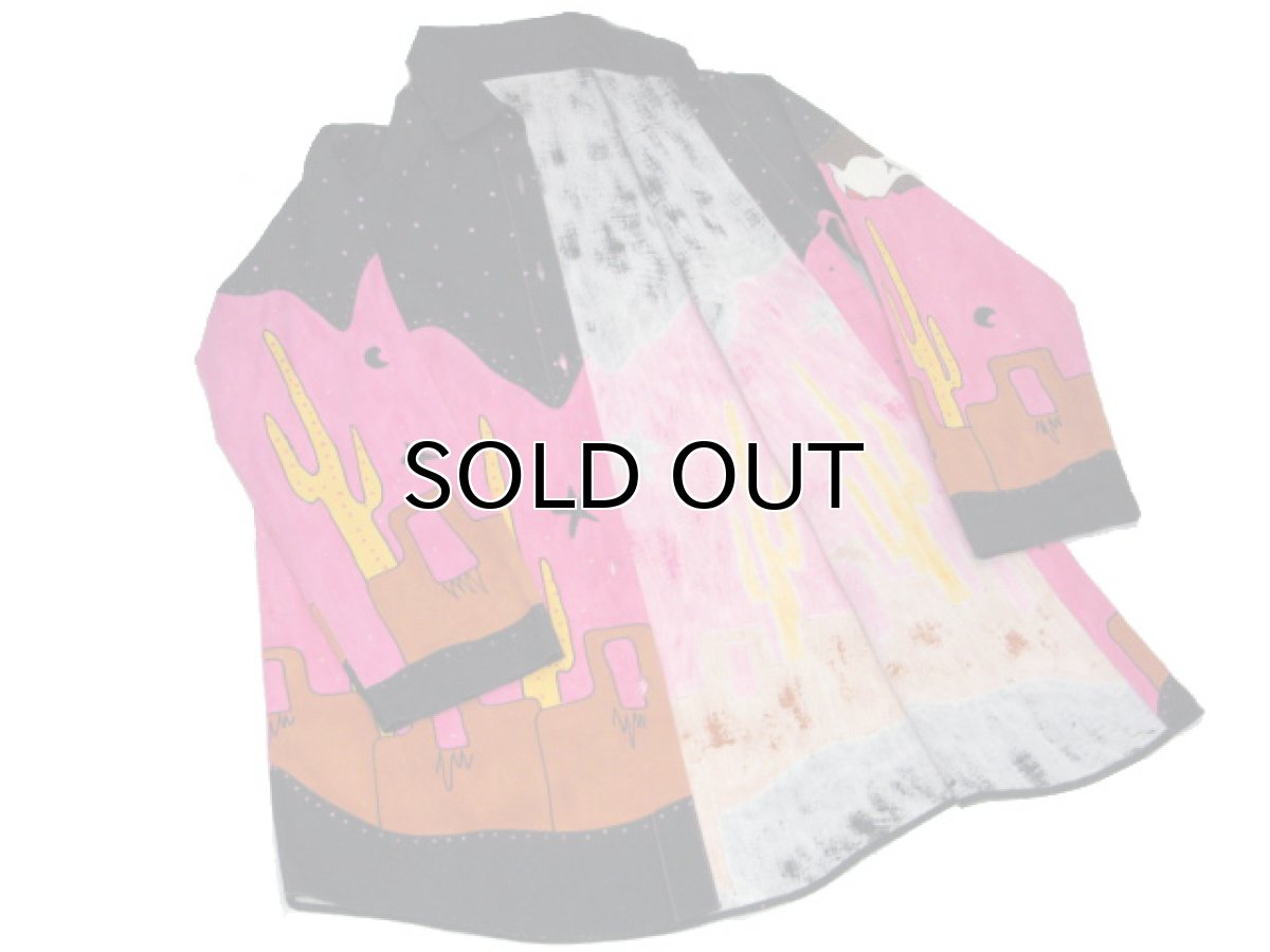 画像5: L/S Shirts "Paint Design" BLACK / PINK size L (表記 なし) (5)