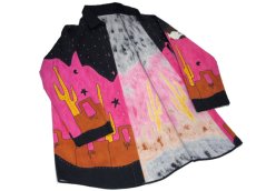 画像5: L/S Shirts "Paint Design"　BLACK / PINK　size L (表記 なし) (5)