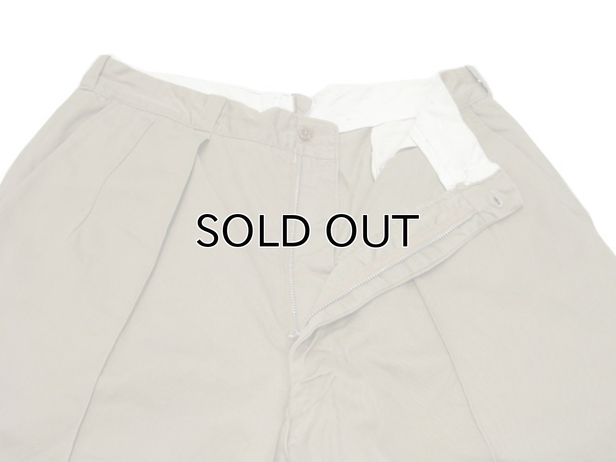 画像5: 1950's US Military Cotton Khaki Chino Shorts Khaki size 36 inch (表記 36 Long) (5)