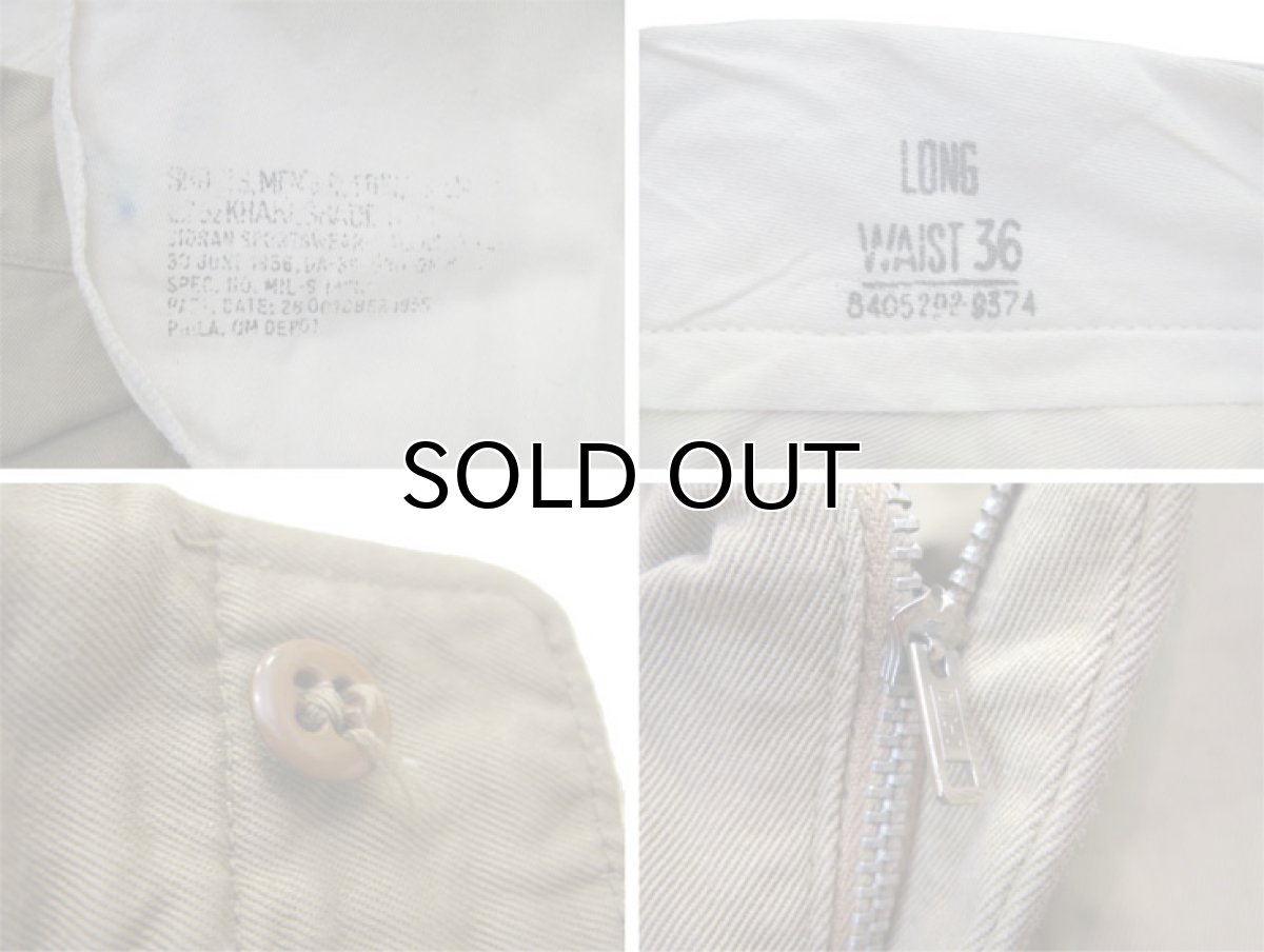 画像3: 1950's US Military Cotton Khaki Chino Shorts Khaki size 36 inch (表記 36 Long) (3)