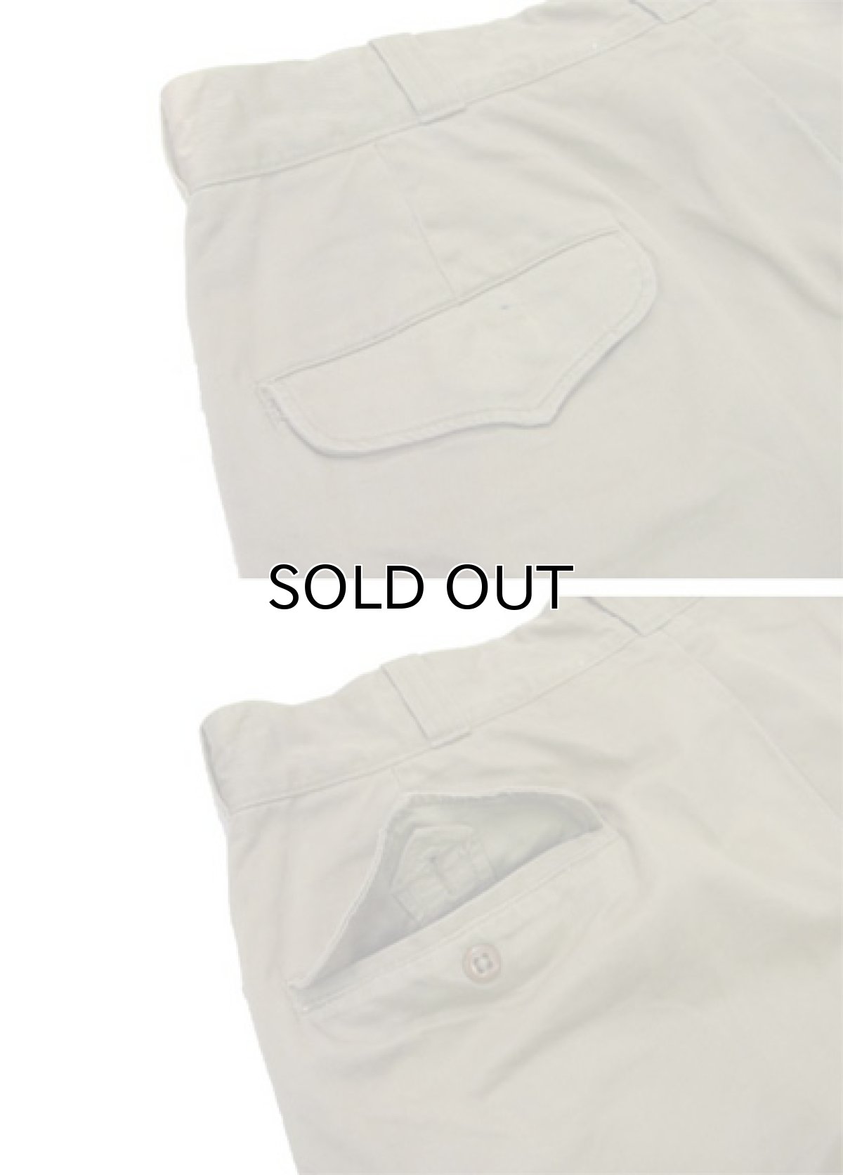 画像4: 1950's US Military Cotton Khaki Chino Shorts Khaki size 36 inch (表記 36 Long) (4)