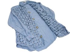 画像4: "Yak Magik" L/S Design Shirts　Sax Blue　size M-L (表記 L) (4)